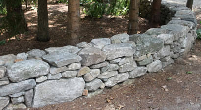 New England Fieldstone Rock Wall